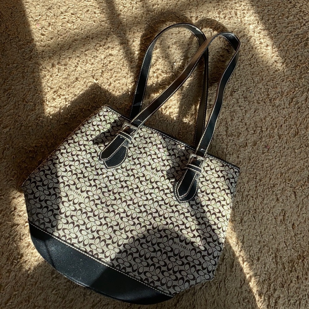 Black and Gray Coach Purse